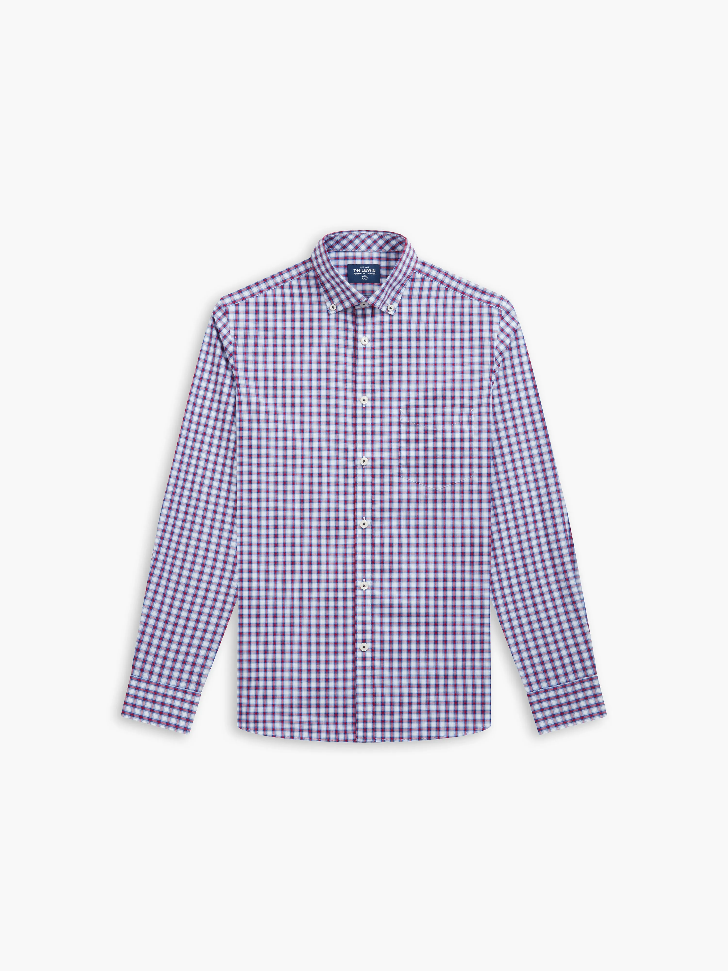 Slim Fit Navy Bold Check Shirt