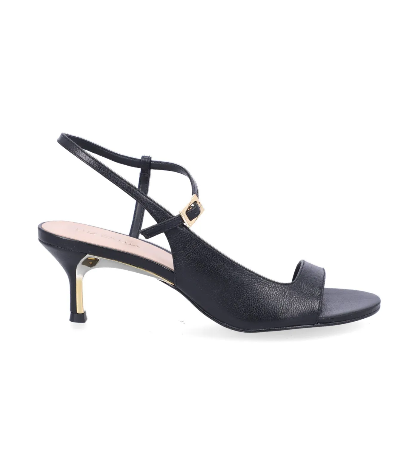 Slim Low Heel Sandals Saara Black