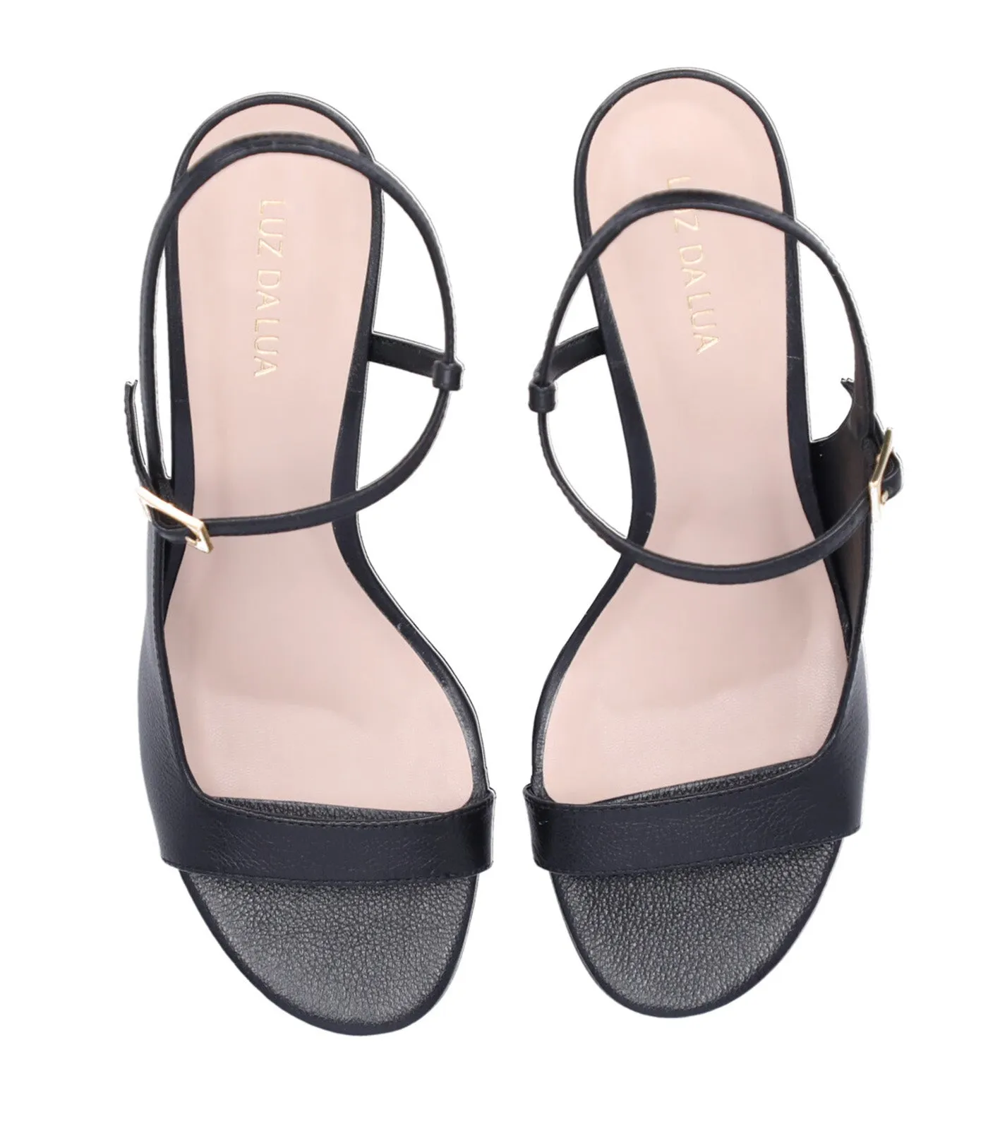 Slim Low Heel Sandals Saara Black