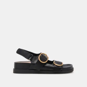 STARLA SANDALS BLACK LEATHER