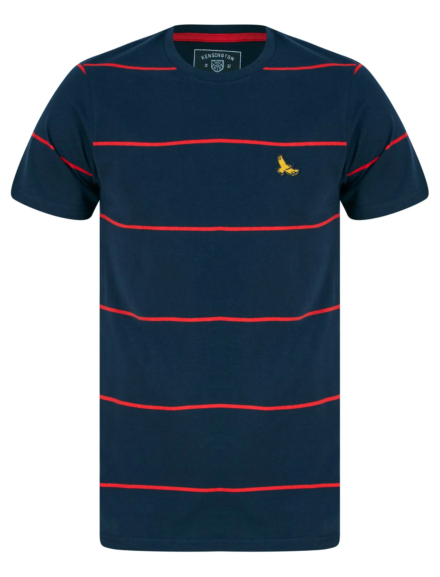 Stones Striped Cotton Jersey T-Shirt in Chinese Red - Kensington Eastside