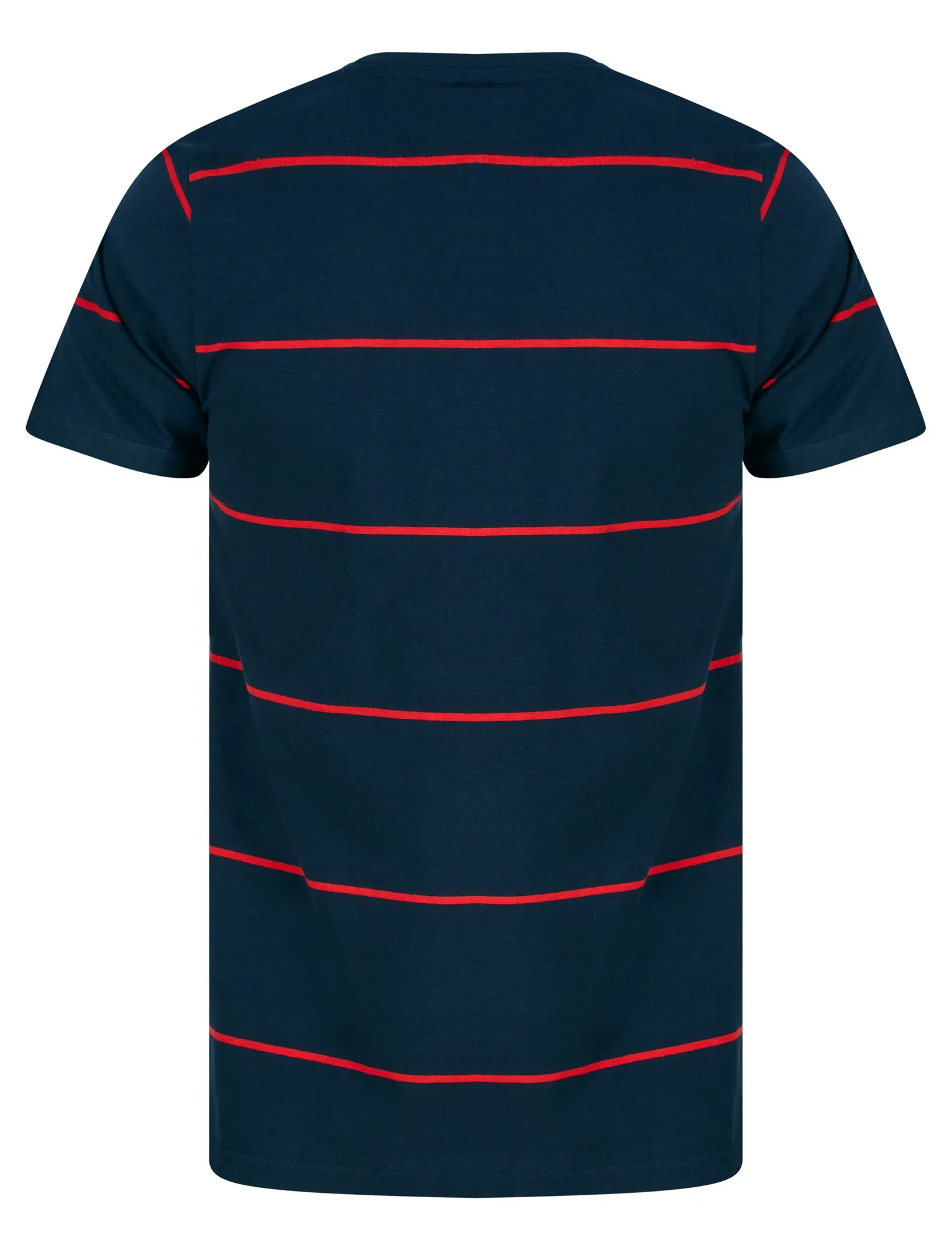 Stones Striped Cotton Jersey T-Shirt in Chinese Red - Kensington Eastside