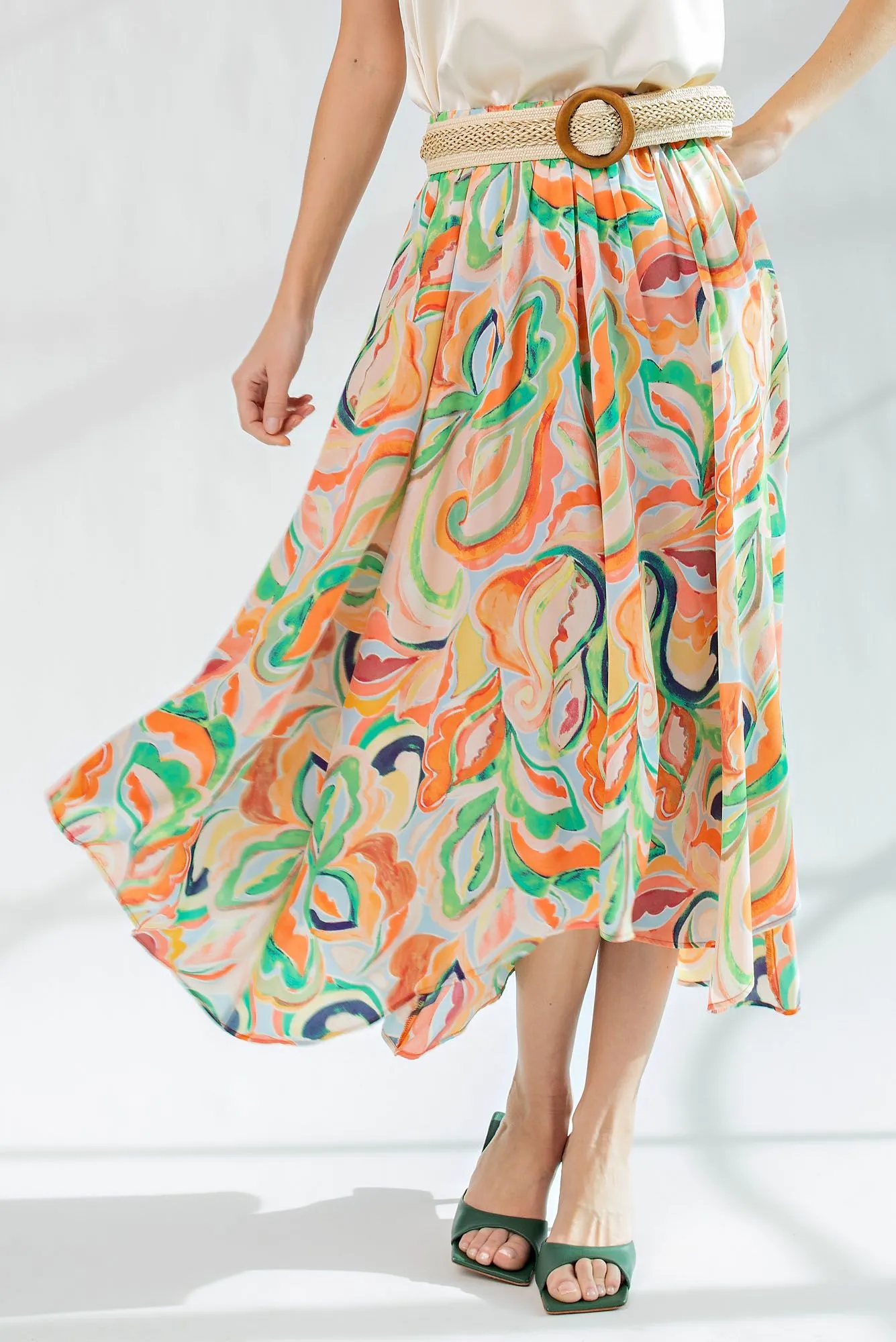 Swingy Satin Skirt