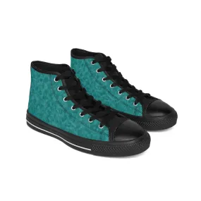 Teal Fusion High-Tops - Men's Classic Sneakers