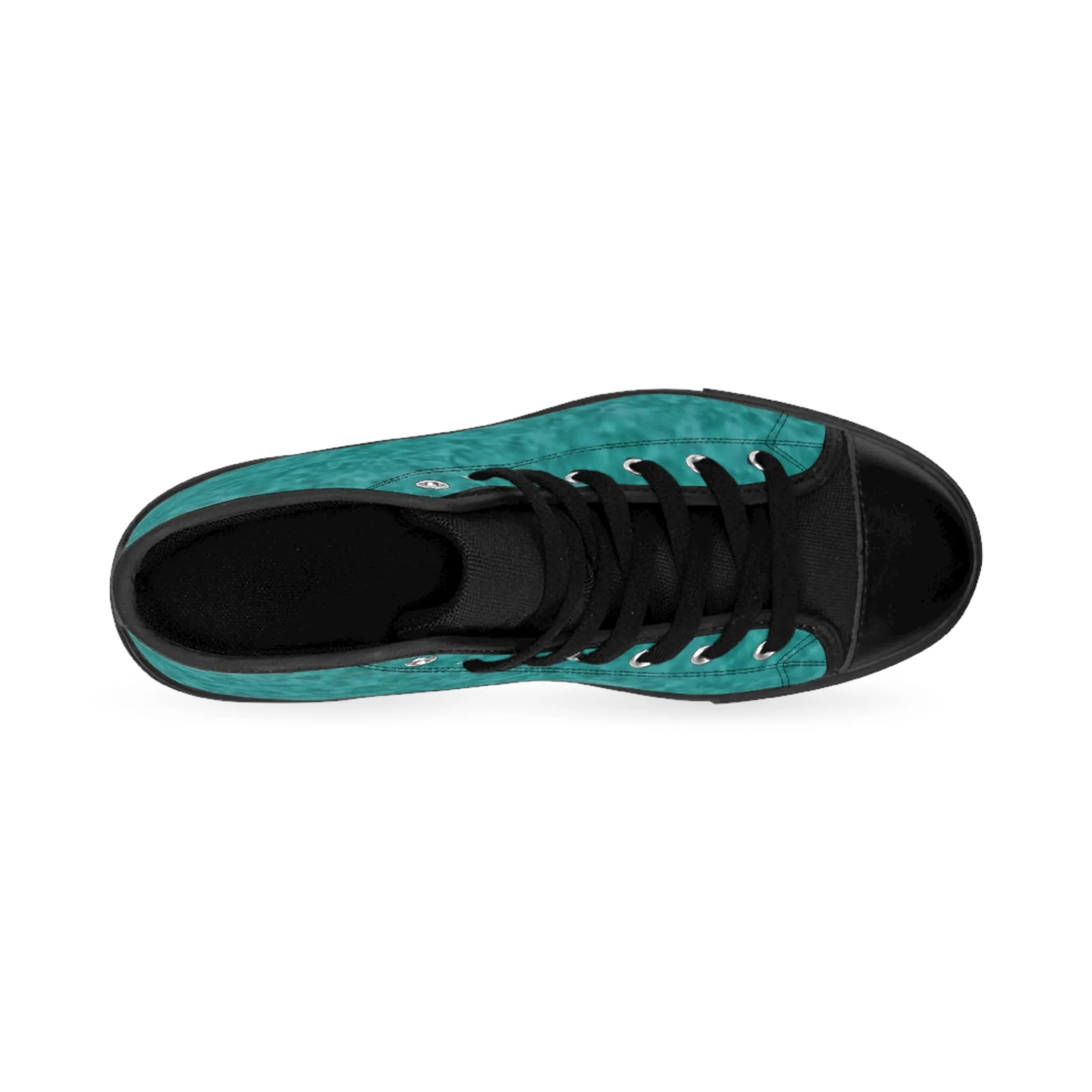 Teal Fusion High-Tops - Men's Classic Sneakers