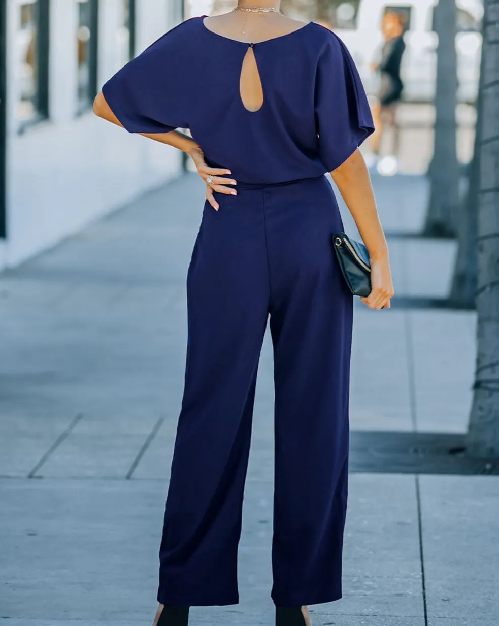 Tie Front Wide Leg Jumpsuit