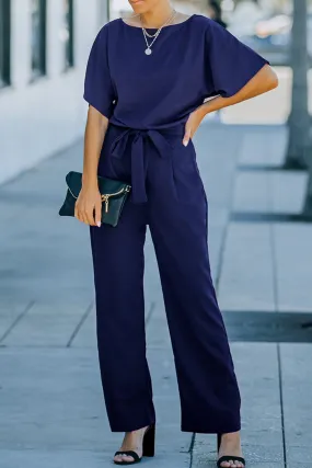 Tie Front Wide Leg Jumpsuit