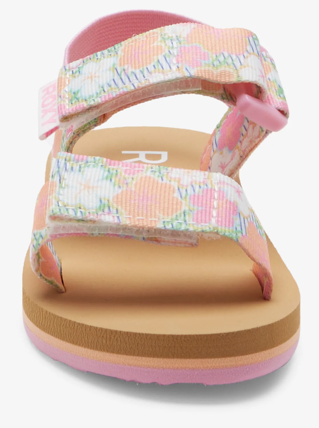 Toddlers Roxy Cage Sandals - White/Crazy Pink/Orange