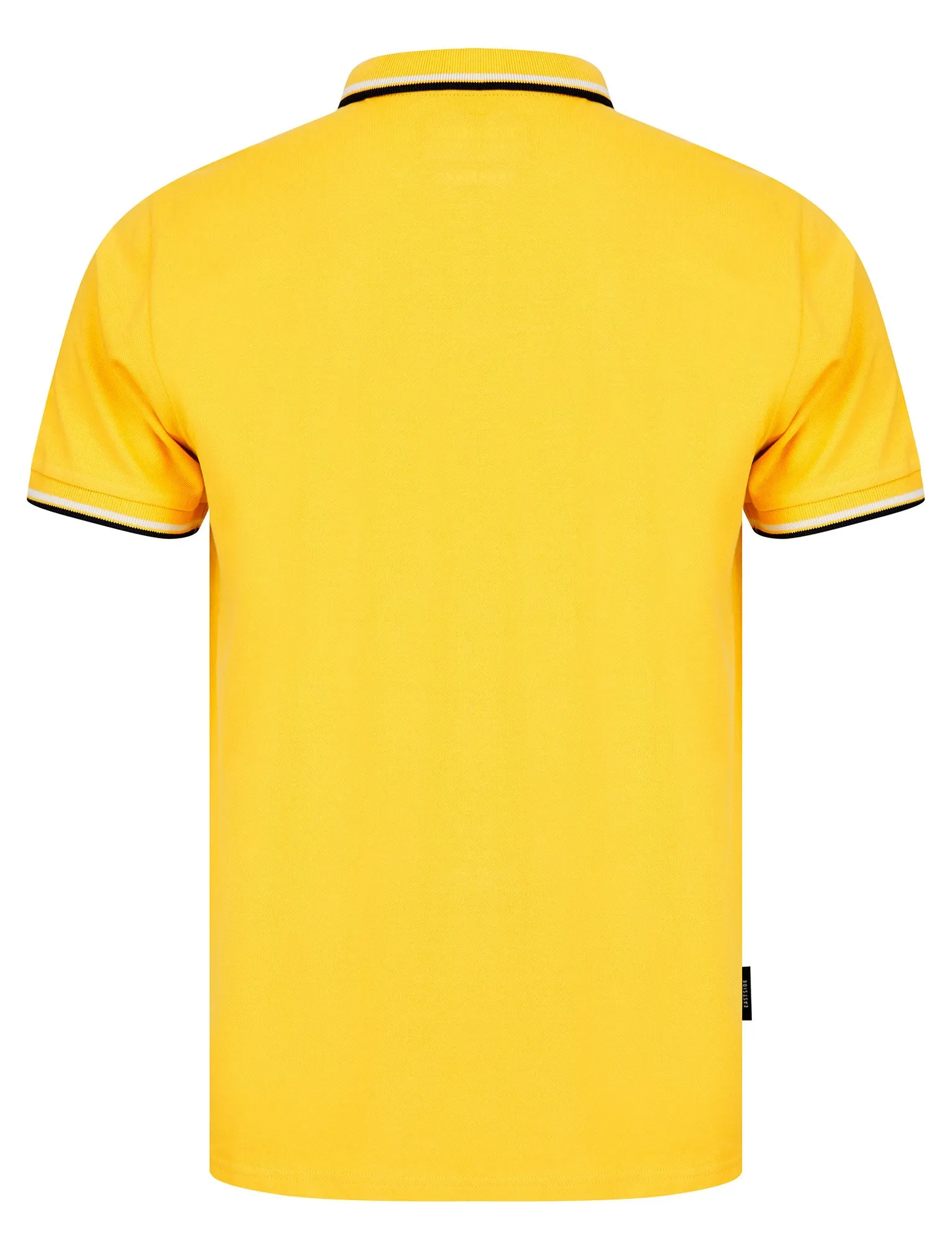 Trundle Cotton Pique Polo Shirt with Tipping in Golden Rod - Kensington Eastside