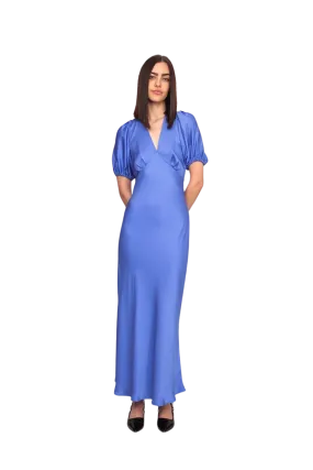 Uma Satin Dress Periwinkle