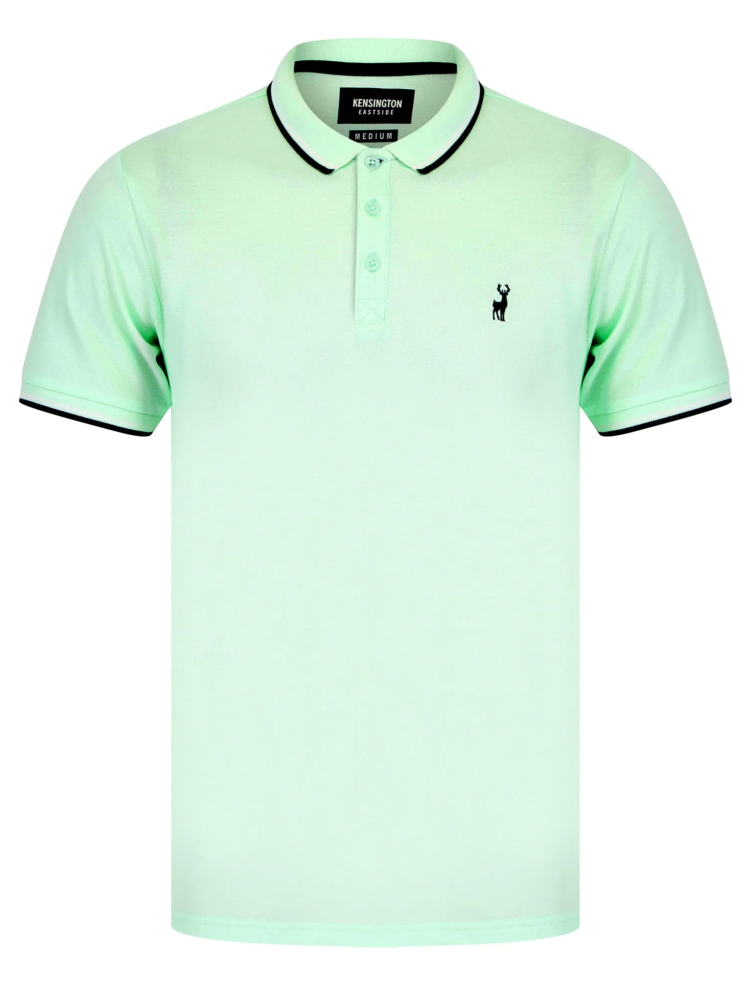 Underwood Cotton Pique Polo Shirt in Bay Green - Kensington Eastside