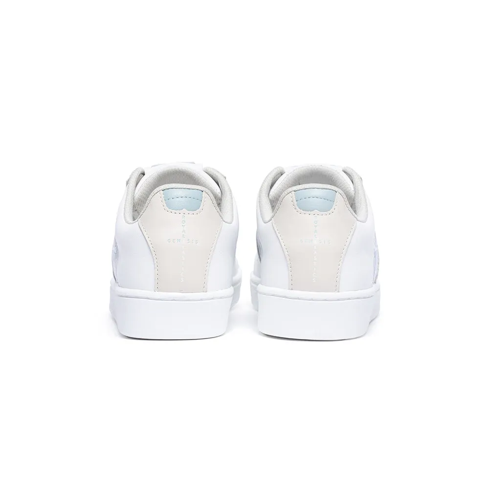 Women's Icon Genesis White Blue Leather Sneakers 91994-050