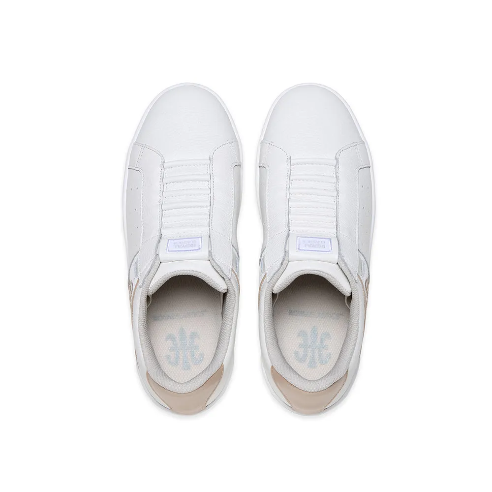 Women's Icon OG White Gold Logo Leather Sneakers 91933-003