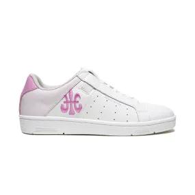 Women's Icon OG White Pink Logo Leather Sneakers 91941-061