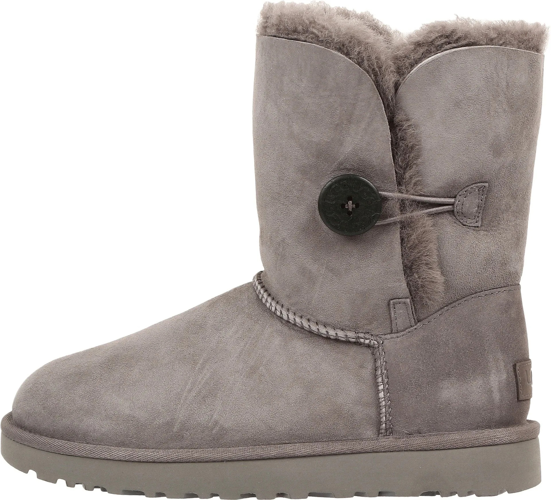 Women's Shoes UGG BAILEY BUTTON II Twinface Sheepskin Boots 1016226 GREY